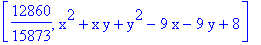 [12860/15873, x^2+x*y+y^2-9*x-9*y+8]
